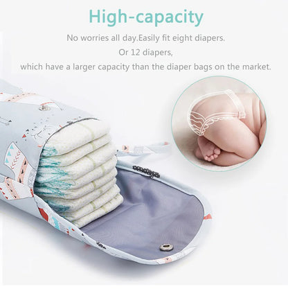 New waterproof and reusable baby diaper bag, baby handbag, large capacity mommy diaper storage bag wholesale