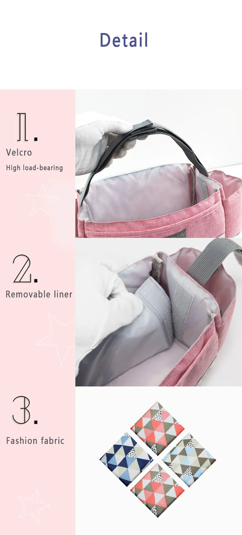 Stroller Bag Mommy Bag Diaper Baby Nappy Bag Stroller Accessories Large Capacity Outdoor Travel Nappy Water Cup Holder