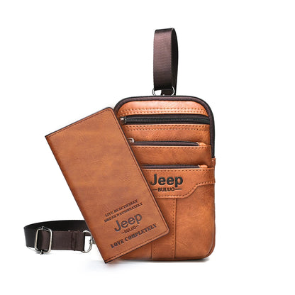 JEEP BULUO erkekler omuz askılı postacı çantaları küçük çok fonksiyonlu Sling göğüs çantası bacaklar bel çantası adam için yeni moda rahat Crossbody