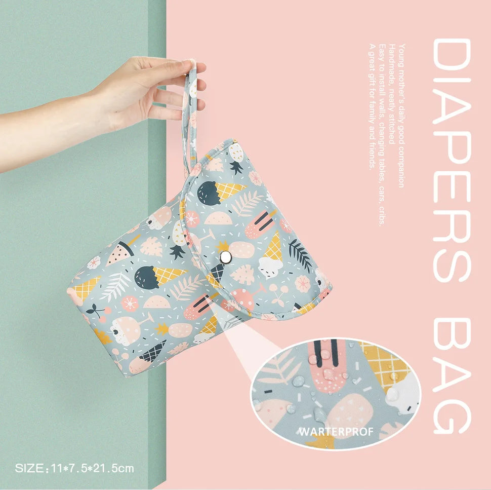 New waterproof and reusable baby diaper bag, baby handbag, large capacity mommy diaper storage bag wholesale