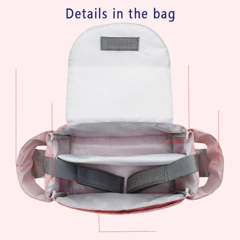 Stroller Bag Mommy Bag Diaper Baby Nappy Bag Stroller Accessories Large Capacity Outdoor Travel Nappy Water Cup Holder