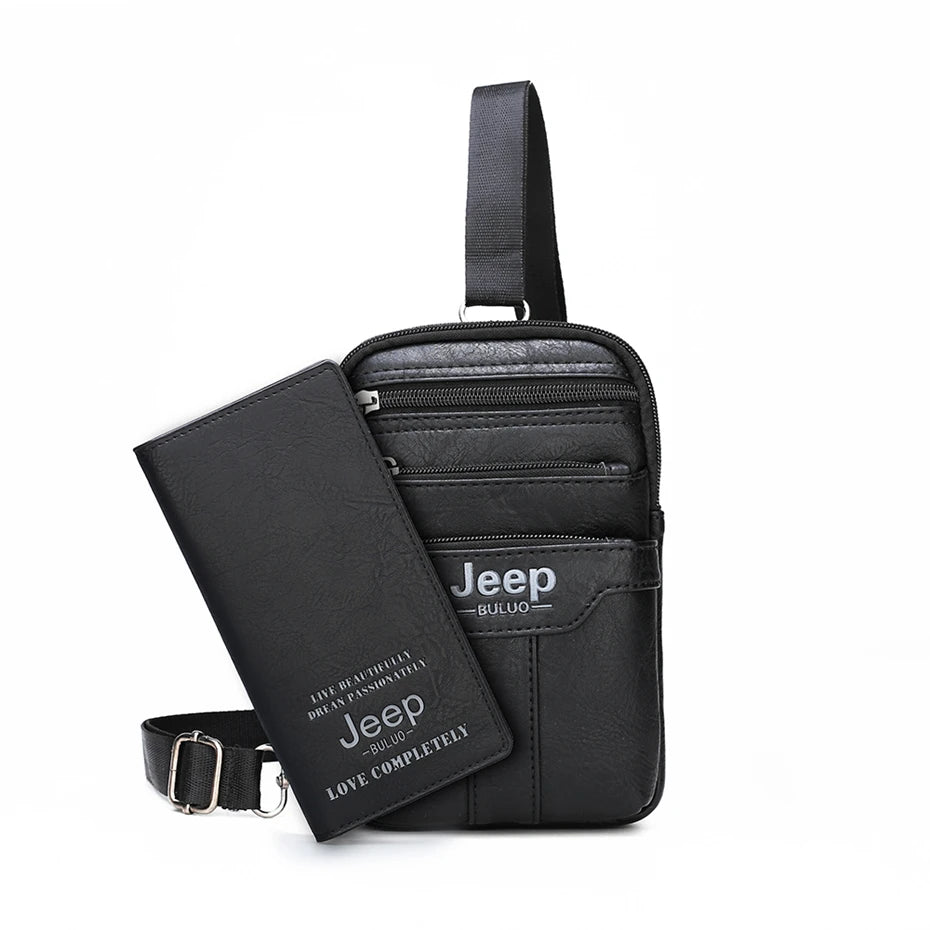 JEEP BULUO erkekler omuz askılı postacı çantaları küçük çok fonksiyonlu Sling göğüs çantası bacaklar bel çantası adam için yeni moda rahat Crossbody