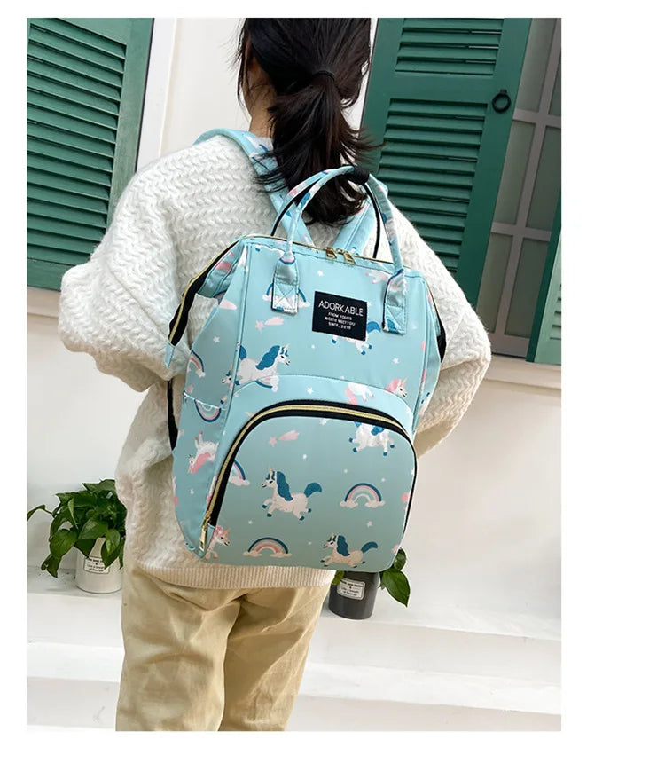 Diaper Bag Backpack Maternity Bag For Baby Fashion Large Capacity Printed Mommy Bag Multifunction Diaper Bags For Mom