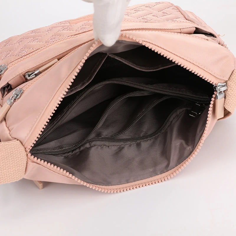 Kadın Omuz Crossbody Çanta Su Geçirmez Düz Renk Siyah Pembe Rahat Çanta Messenger Çanta