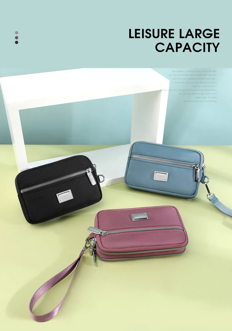 2023 New Fashion Handheld Bag Korean Version Leisure Mom's Bag Nylon Multi Layered Small Square Bag