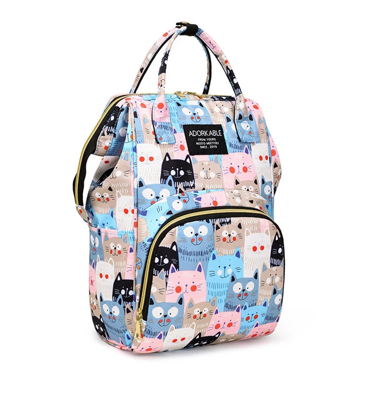 Diaper Bag Backpack Maternity Bag For Baby Fashion Large Capacity Printed Mommy Bag Multifunction Diaper Bags For Mom