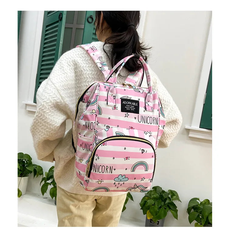 Diaper Bag Backpack Maternity Bag For Baby Fashion Large Capacity Printed Mommy Bag Multifunction Diaper Bags For Mom