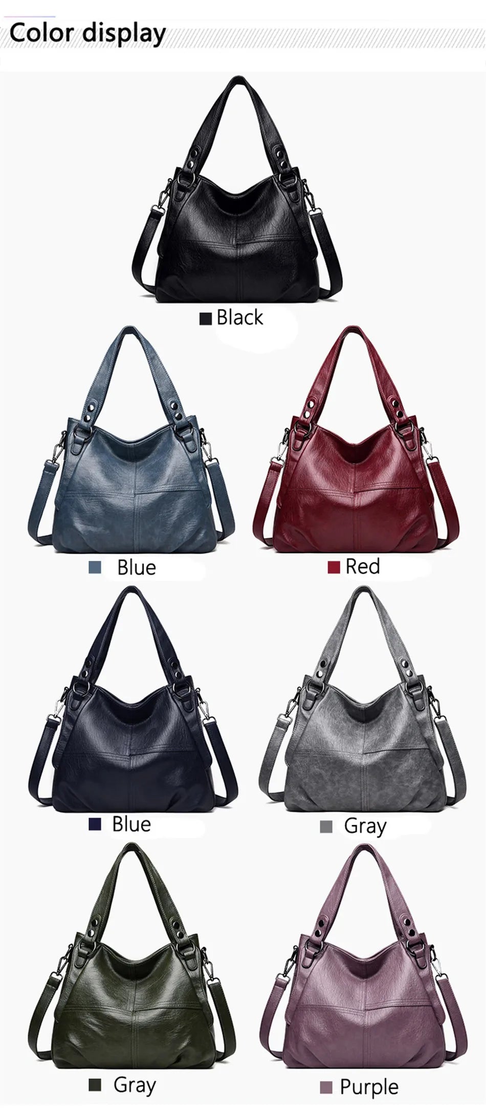 Quality Women's Leather Top Handle Bags Female Shoulder Sac Tote Shopper Bag Bolsa Feminina Luxury Designer Handbags for Woman