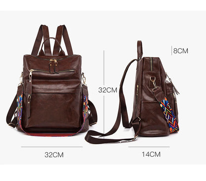 2023 New Women Backpack High Quality Leather Backpack Multifunction Shoulder Bags School Bags for Teenager Girls Bagpack Mochila