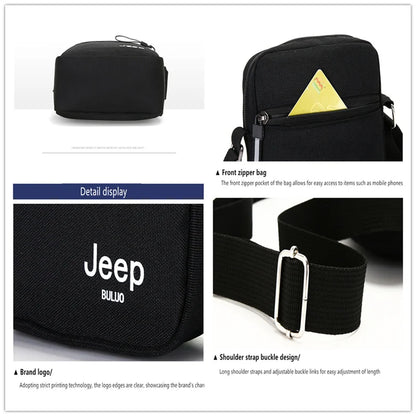 JEEP BULUO Men's Bags Crossbody Bag Messenger Waterproof Purse Nylon Zipper Shoulder Bag For Male Versatile Style