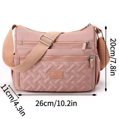 Kadın Omuz Crossbody Çanta Su Geçirmez Düz Renk Siyah Pembe Rahat Çanta Messenger Çanta