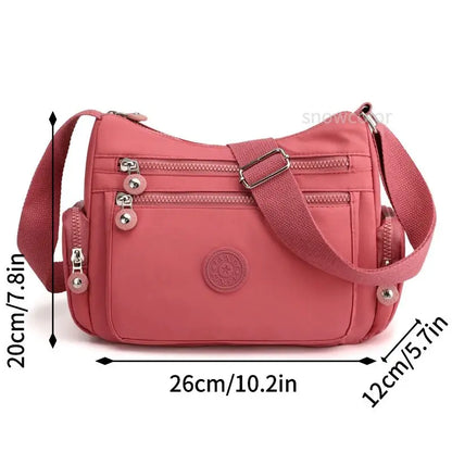 Women Shoulder Bag Handbag Nylon Waterproof  CrossBody Bag Ladies Messenger Bag