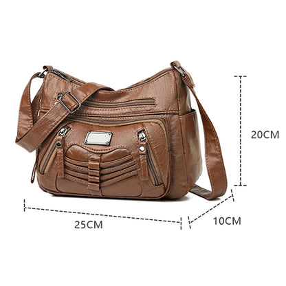 Kadın Vintage Çanta ve Çantalar Retro Tasarım Kadın Omuz Crossbody Çanta Kadınlar için 2023 Yumuşak Pu Deri Seyahat Çantası Kesesi