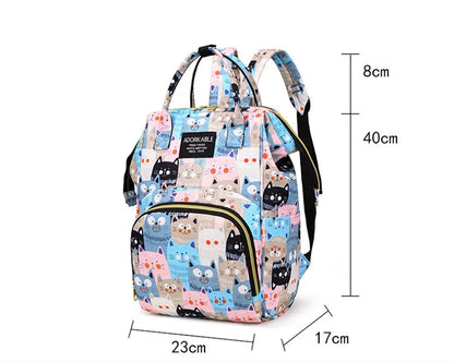 Diaper Bag Backpack Maternity Bag For Baby Fashion Large Capacity Printed Mommy Bag Multifunction Diaper Bags For Mom