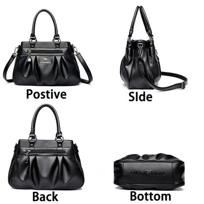 Luxury Handbags Women Bags Designer 3 Layers Leather Hand Bags Big Capacity Tote Bag for Women Vintage Top-handle Shoulder Bags