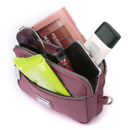 2023 New Fashion Handheld Bag Korean Version Leisure Mom's Bag Nylon Multi Layered Small Square Bag