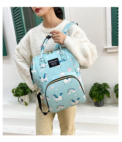 Diaper Bag Backpack Maternity Bag For Baby Fashion Large Capacity Printed Mommy Bag Multifunction Diaper Bags For Mom