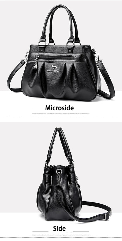 Luxury Handbags Women Bags Designer 3 Layers Leather Hand Bags Big Capacity Tote Bag for Women Vintage Top-handle Shoulder Bags