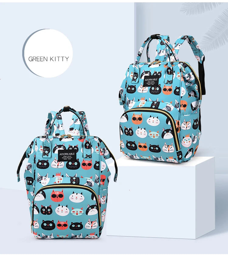 Diaper Bag Backpack Maternity Bag For Baby Fashion Large Capacity Printed Mommy Bag Multifunction Diaper Bags For Mom