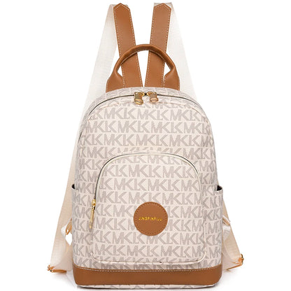 New Famous Women's Retro Print Design Backpack Large Capacity Anti Theft Anti Splash Backpack Premium High Quality PU School Bag