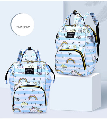 Diaper Bag Backpack Maternity Bag For Baby Fashion Large Capacity Printed Mommy Bag Multifunction Diaper Bags For Mom