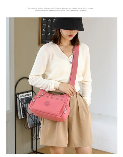 Women Shoulder Bag Handbag Nylon Waterproof  CrossBody Bag Ladies Messenger Bag