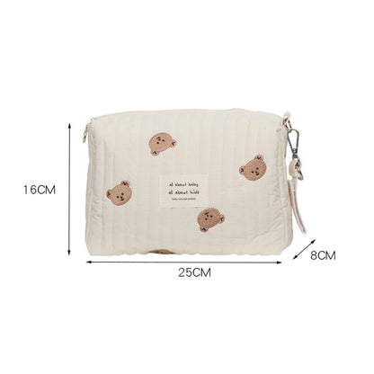 New Mommy Bag Cute Print Embroidery Mommy Bag Zipper Newborn Baby Diaper Bag Nappy Pouch Travel Stroller Storage Bags