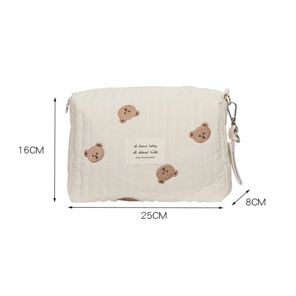 New Mommy Bag Cute Print Embroidery Mommy Bag Zipper Newborn Baby Diaper Bag Nappy Pouch Travel Stroller Storage Bags