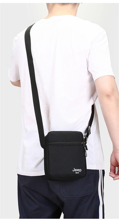 JEEP BULUO Men's Bags Crossbody Bag Messenger Waterproof Purse Nylon Zipper Shoulder Bag For Male Versatile Style