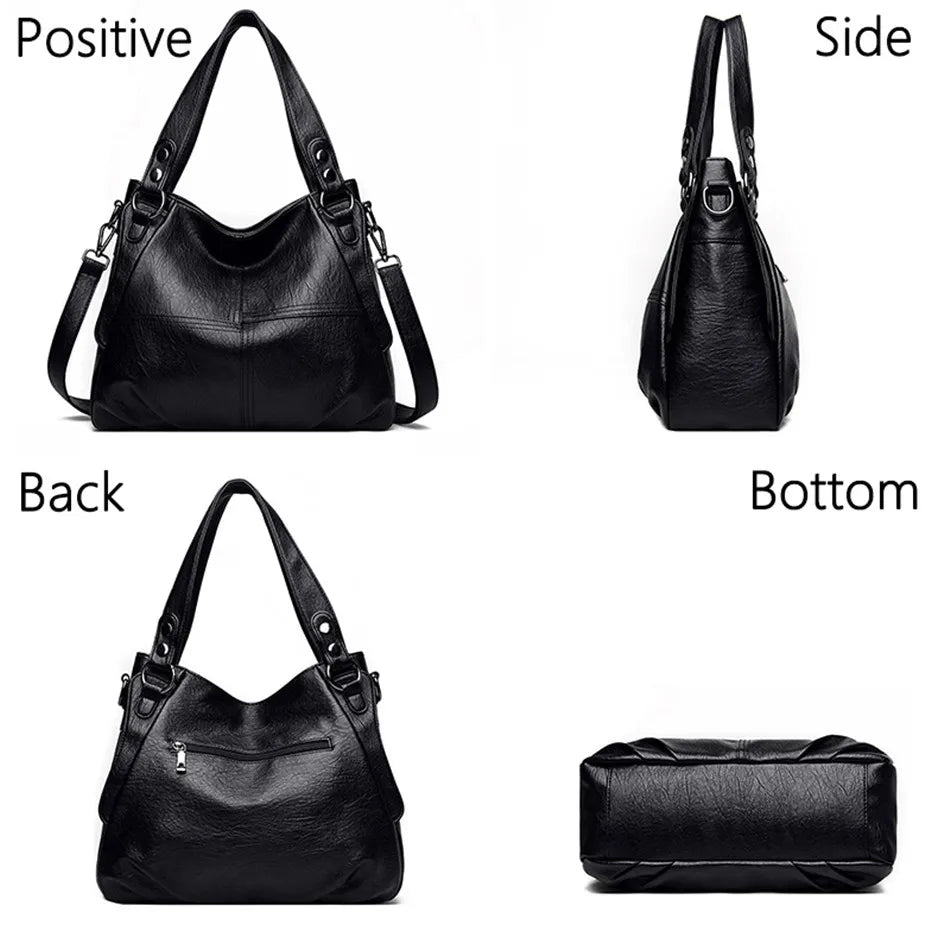 Quality Women's Leather Top Handle Bags Female Shoulder Sac Tote Shopper Bag Bolsa Feminina Luxury Designer Handbags for Woman