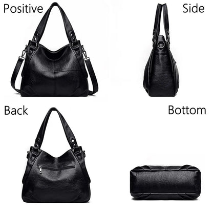 Quality Women's Leather Top Handle Bags Female Shoulder Sac Tote Shopper Bag Bolsa Feminina Luxury Designer Handbags for Woman