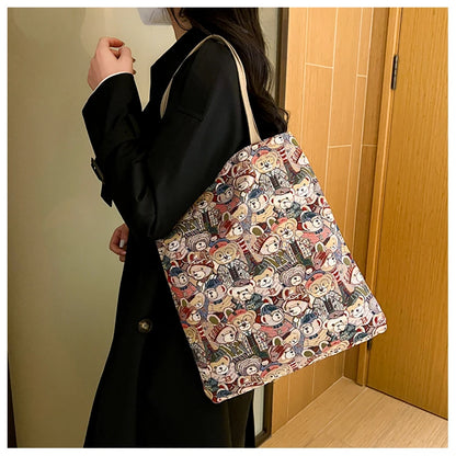 BeiBaoBao Brand Large Capacity Tote Bag For Women HI-Q Travel Handbag For Women Cute Bear Print Women Shoulder Bag Big Bags