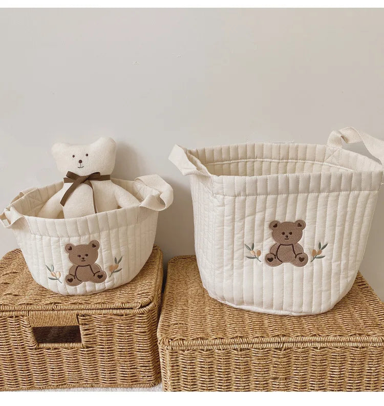 New Diaper Bag Nappy Caddy Baby Items Toy Storage Bag for Newborn Crib Organizer Bedding Cotton Embroidery Mommy Bag Bebe